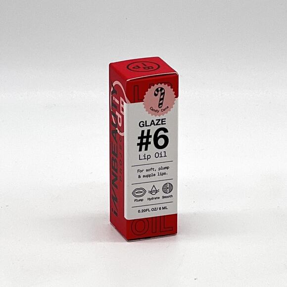 INNBEAUTY PROJECT Glaze #6 Lip Oil Candy Cane 0.20oz Plump Hydrate Smooth Vegan - Picture 1 of 6